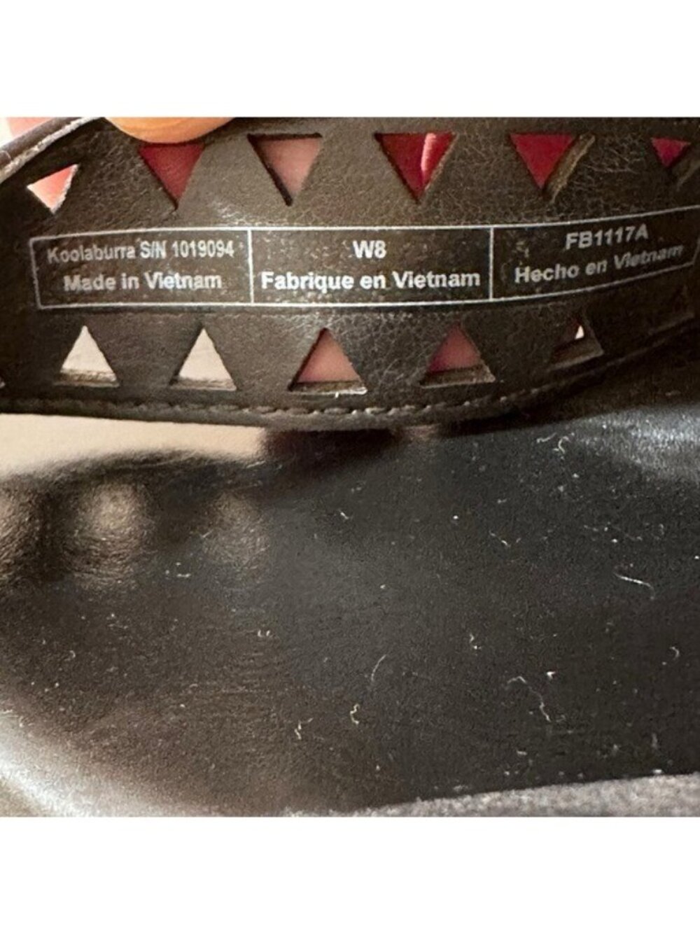 Koolaburra by UGG Marlana Wedge Sandals Womens 8 Black Ankle Strap Studded - Picture 8 of 9